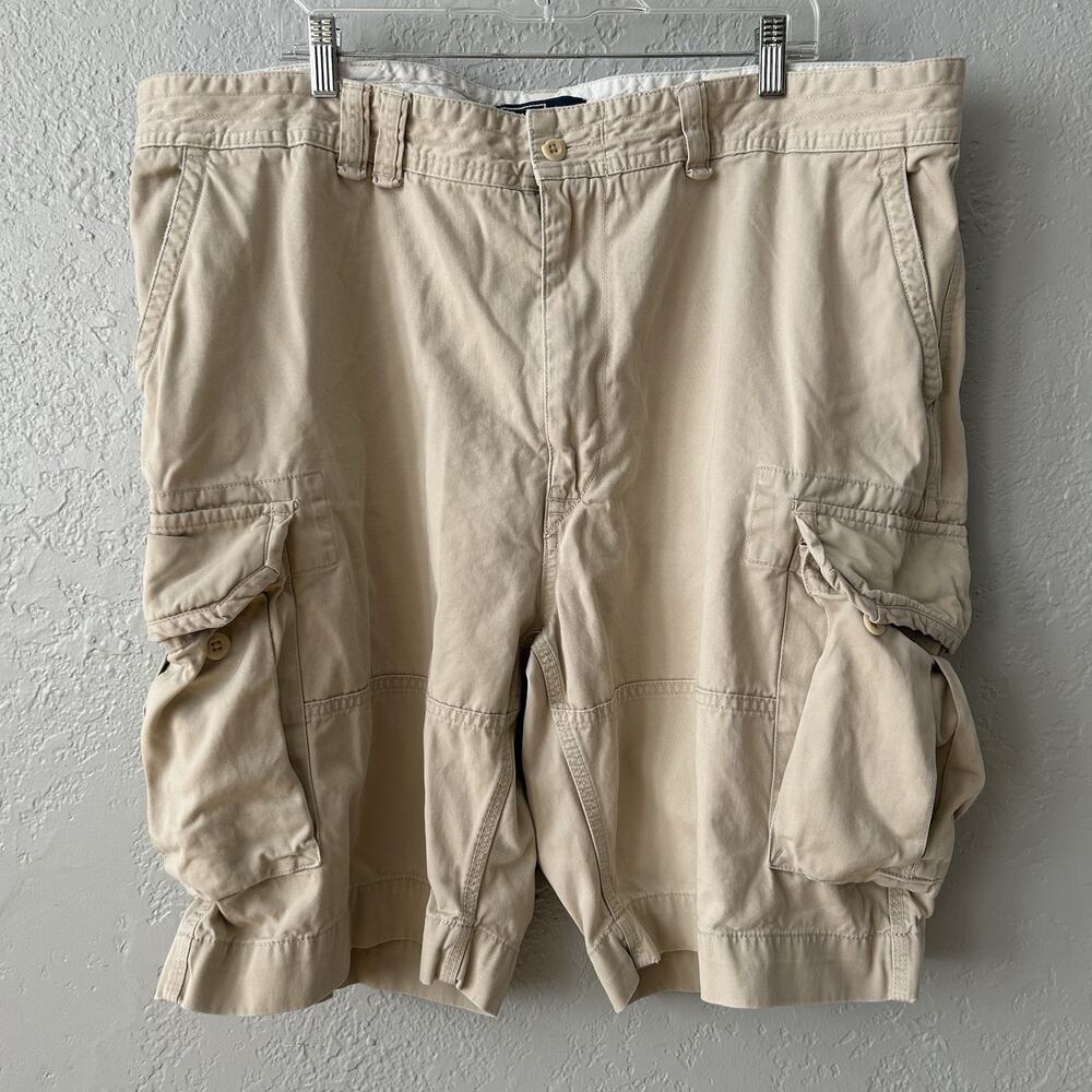 Polo Ralph Lauren Cargo Shorts Mens 44B Beige Khaki Military Utility Cargo Chino